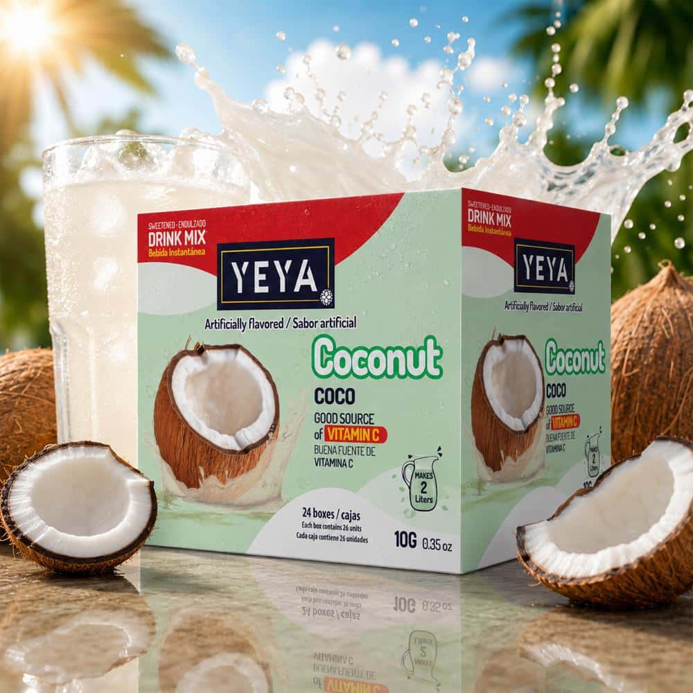 Refresco instantáneo sabor coco YEYA (26 x 10 g / 0.35 oz) - Miniatura 2