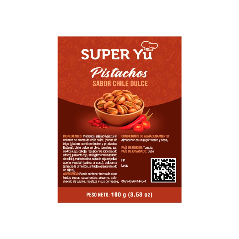 Pistachos con sabor a chile dulce Super Yu (100 g / 3.53 oz) - Miniatura 3