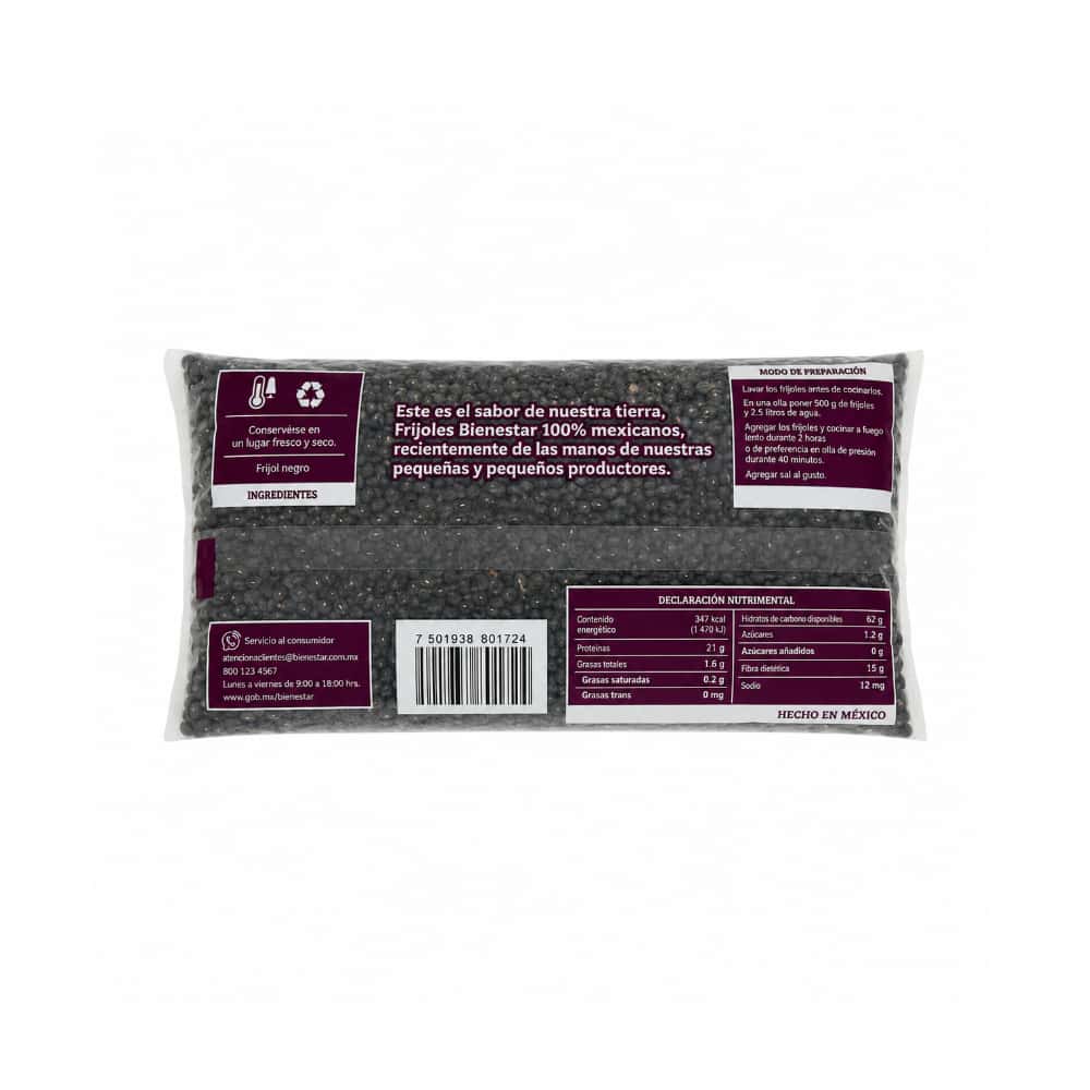 Frijol negro Bienestar (1 Kg / 2.2 lb) - Miniatura 2