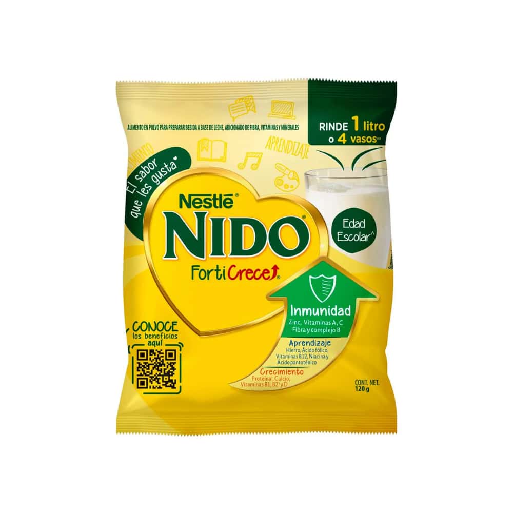 Leche en polvo parcialmente descremada acondicionada con fibra, minerales y vitaminas Nestlé (120 g / 4.23 oz) - Miniatura 1