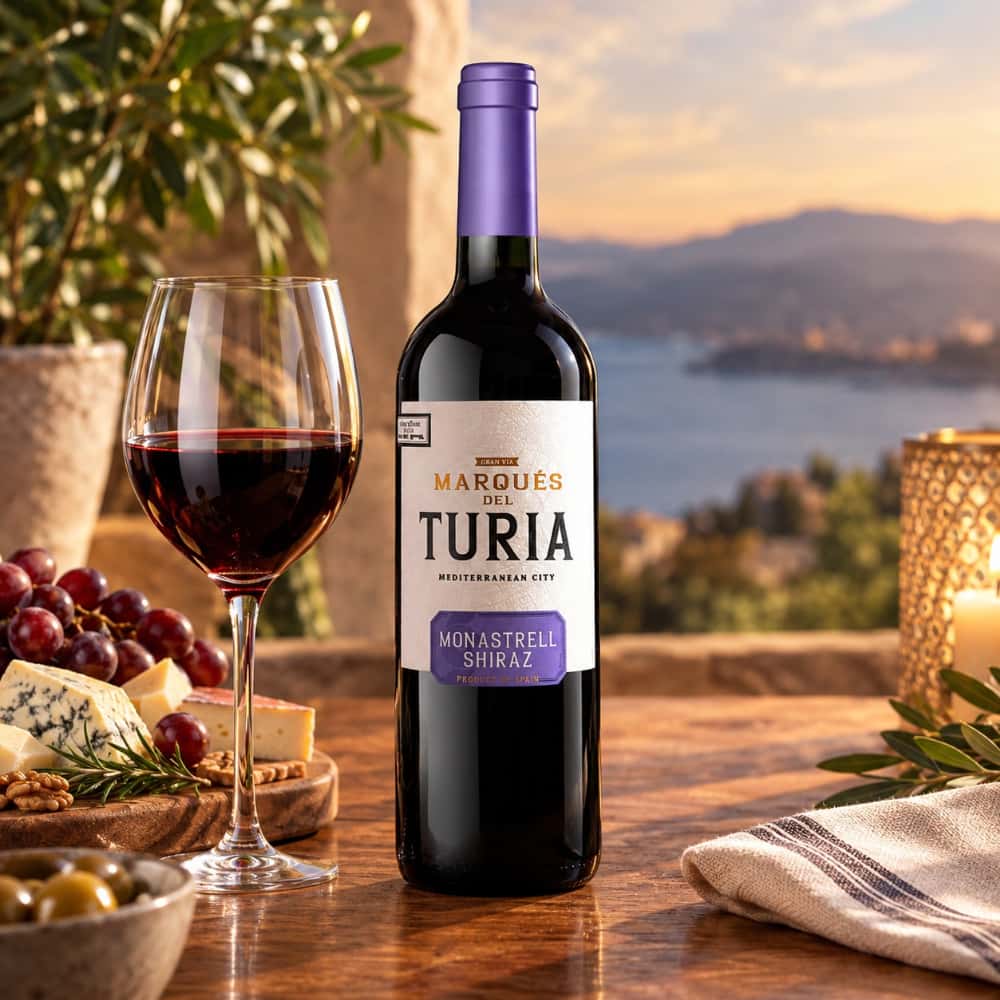Vino tinto Monastrell Shiraz Marqués del Turia (750 ml) - Miniatura 2