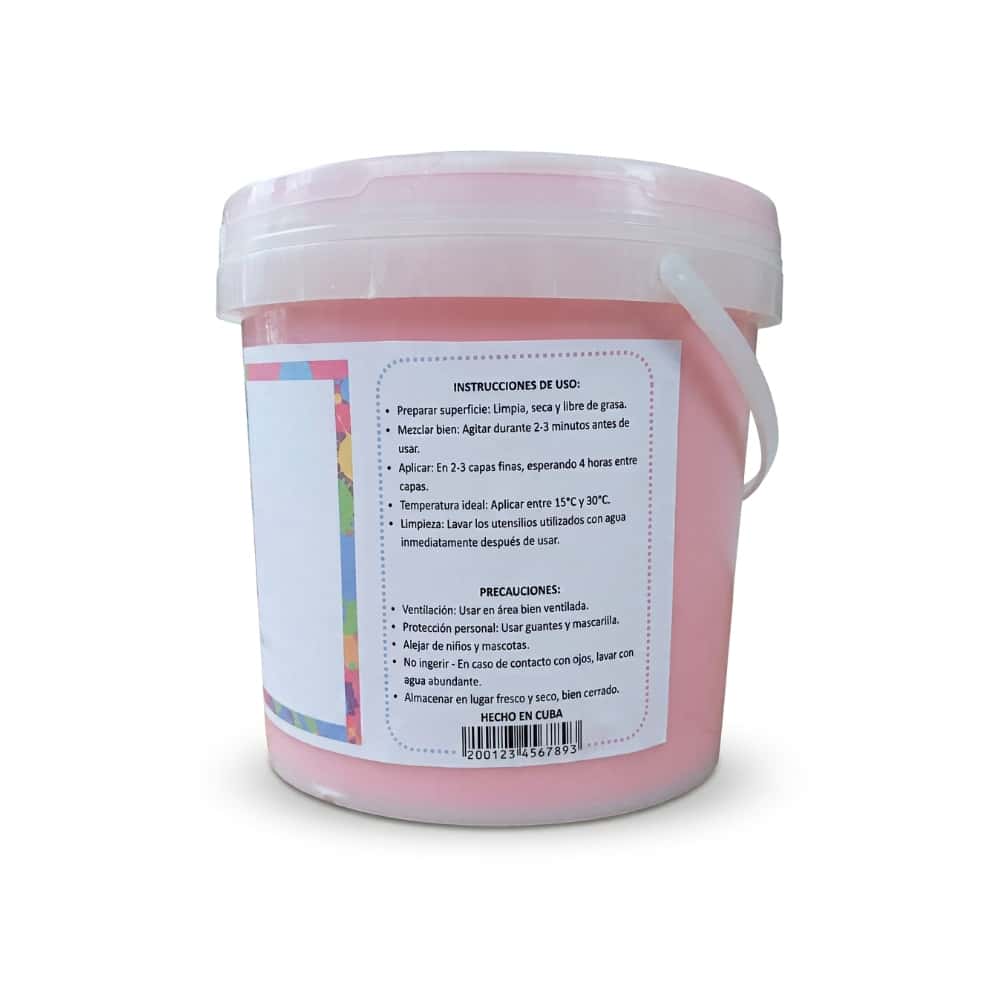 Pintura vinílica interior y exterior color rosado Bello Hogar (4 L) - Miniatura 2