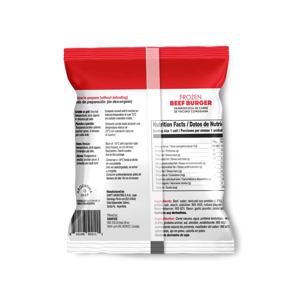 Hamburguesa de carne de res YEYA (6 x 80 g / 2.8 oz) - Miniatura 2