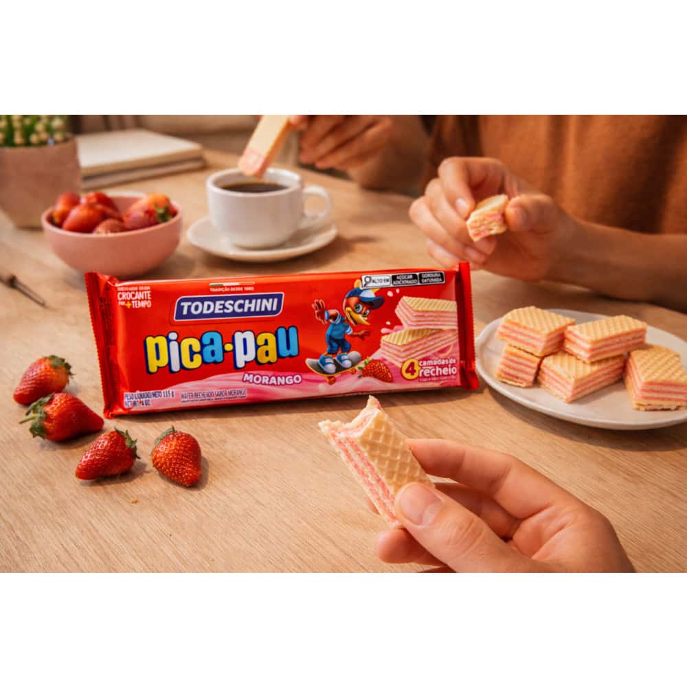 Sorbeto de fresa pica-pau Todeschini (115 g / 4.06 oz) - Miniatura 5