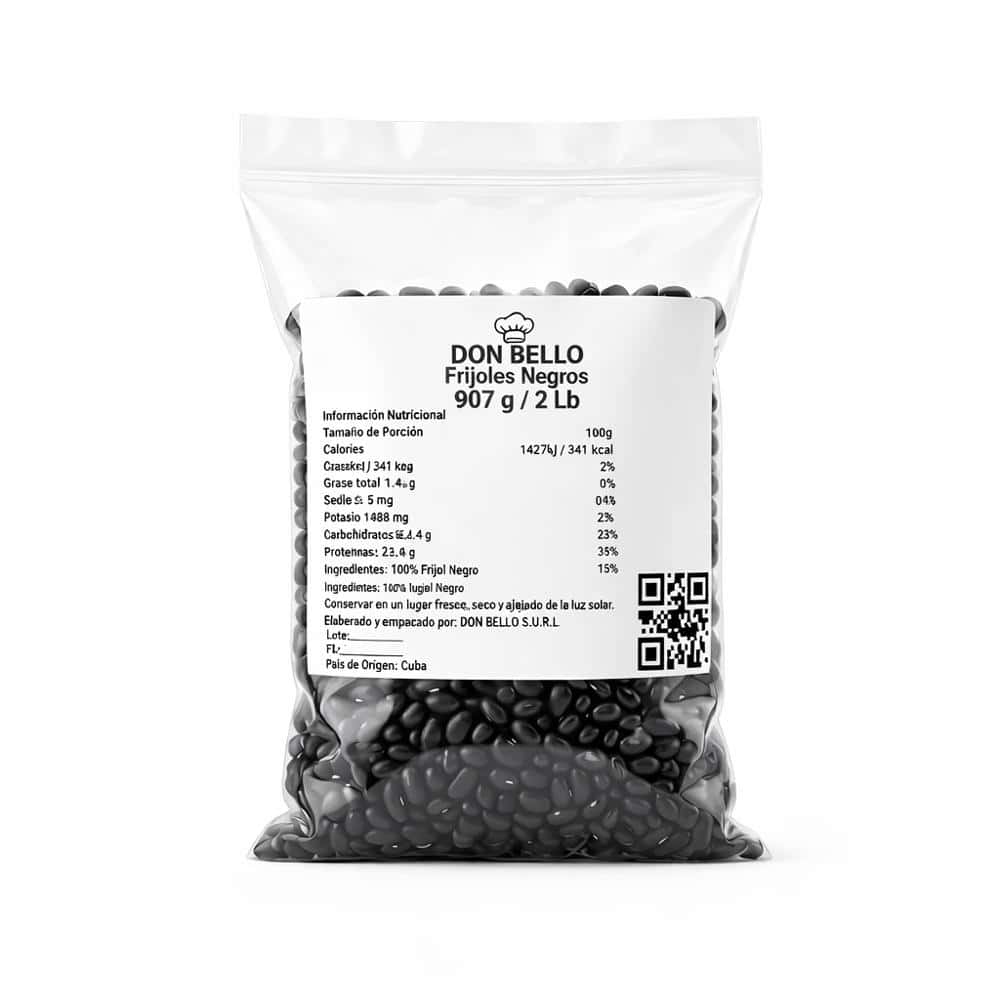 Frijoles negros Don Bello (907 g / 2 lb) - Miniatura 1