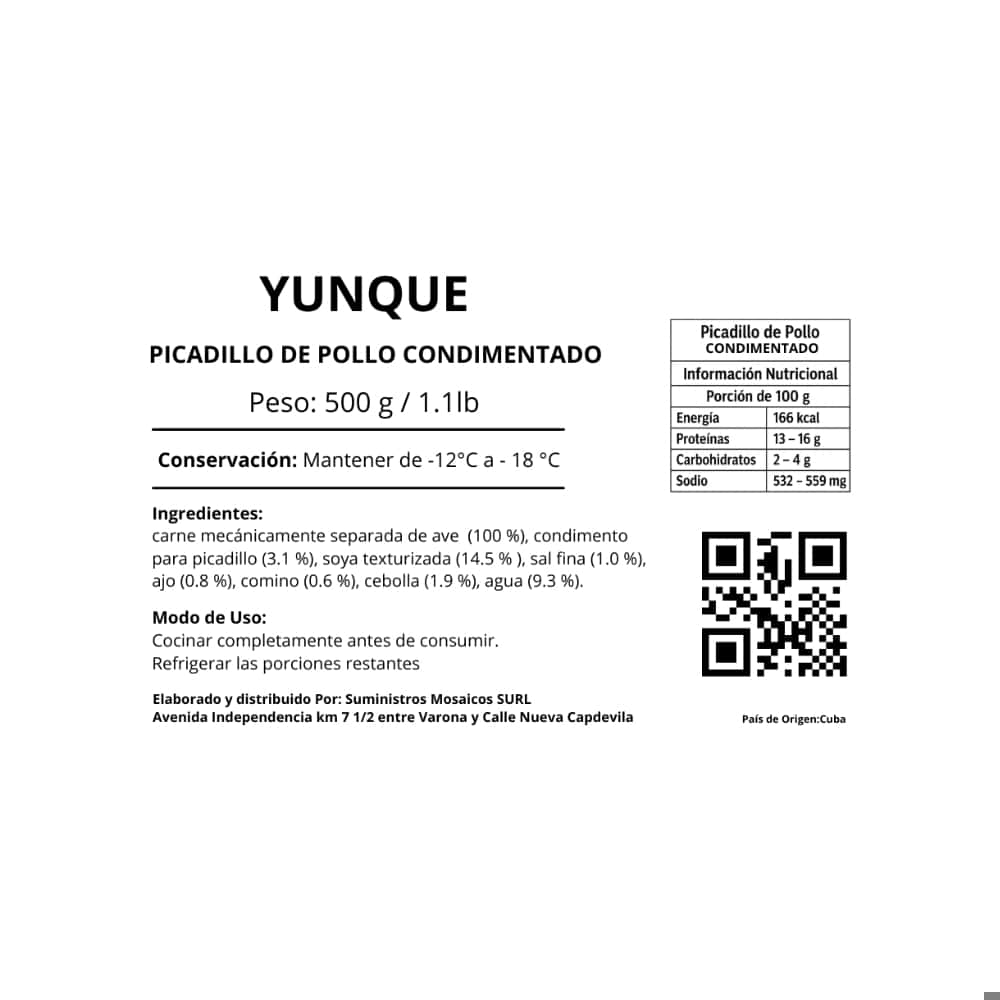 Picadillo de pollo condimentado Yunque (2 x 500 g / 1.1 lb) - Miniatura 3