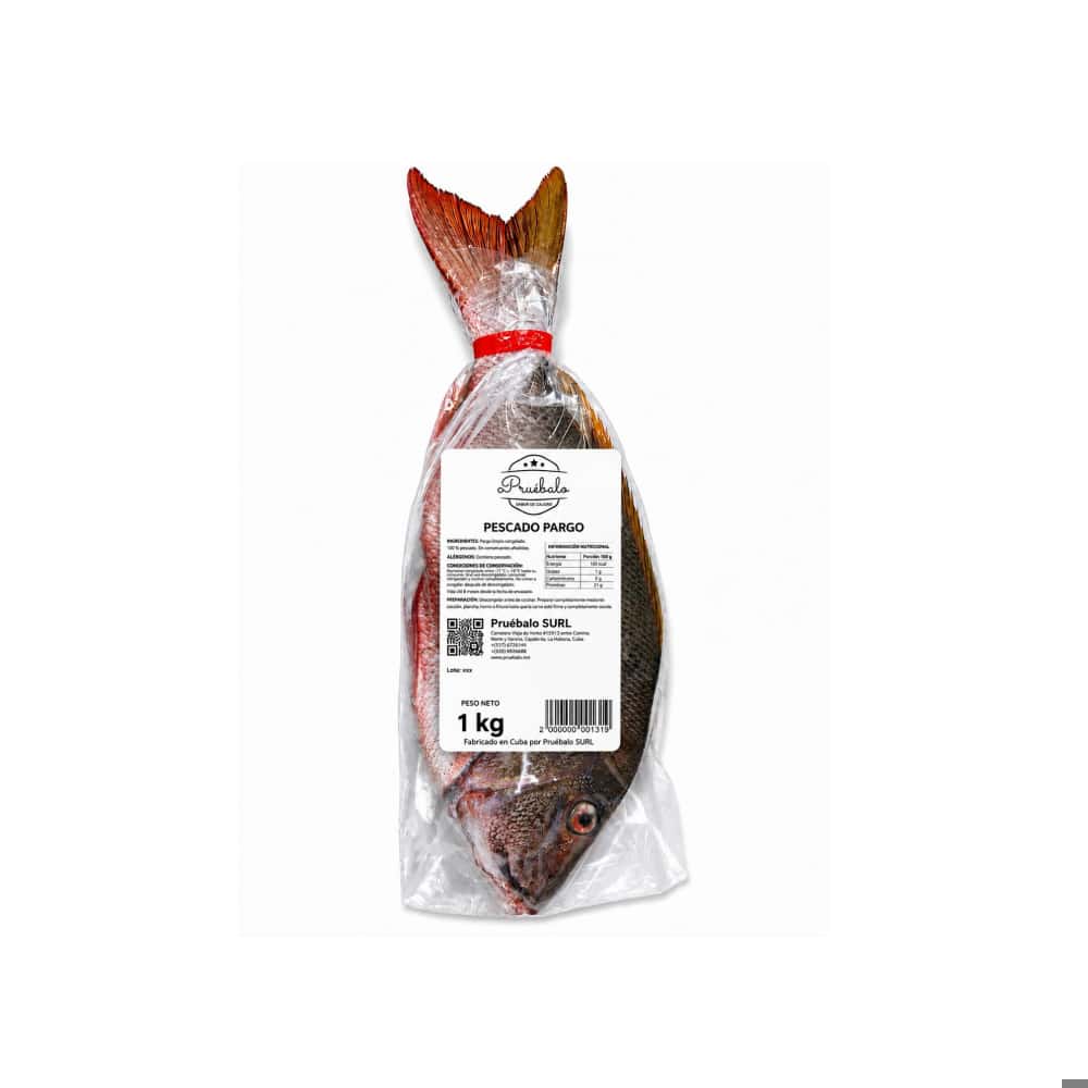 Pargo limpio congelado Pruébalo (1 kg / 2.2 lb) - Miniatura 2