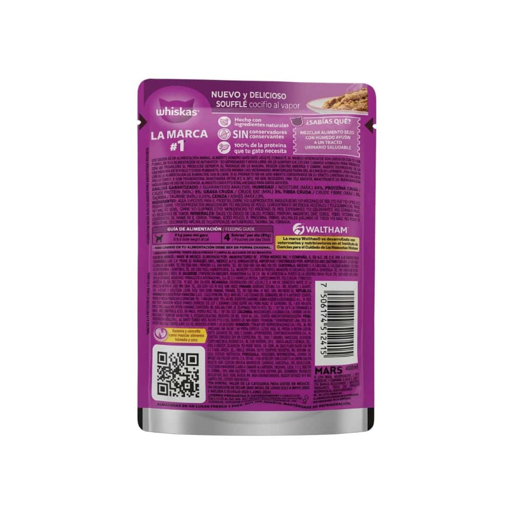Alimento para gato adulto parrillada mixta Whiskas (85 g / 2.99 oz) - Miniatura 2