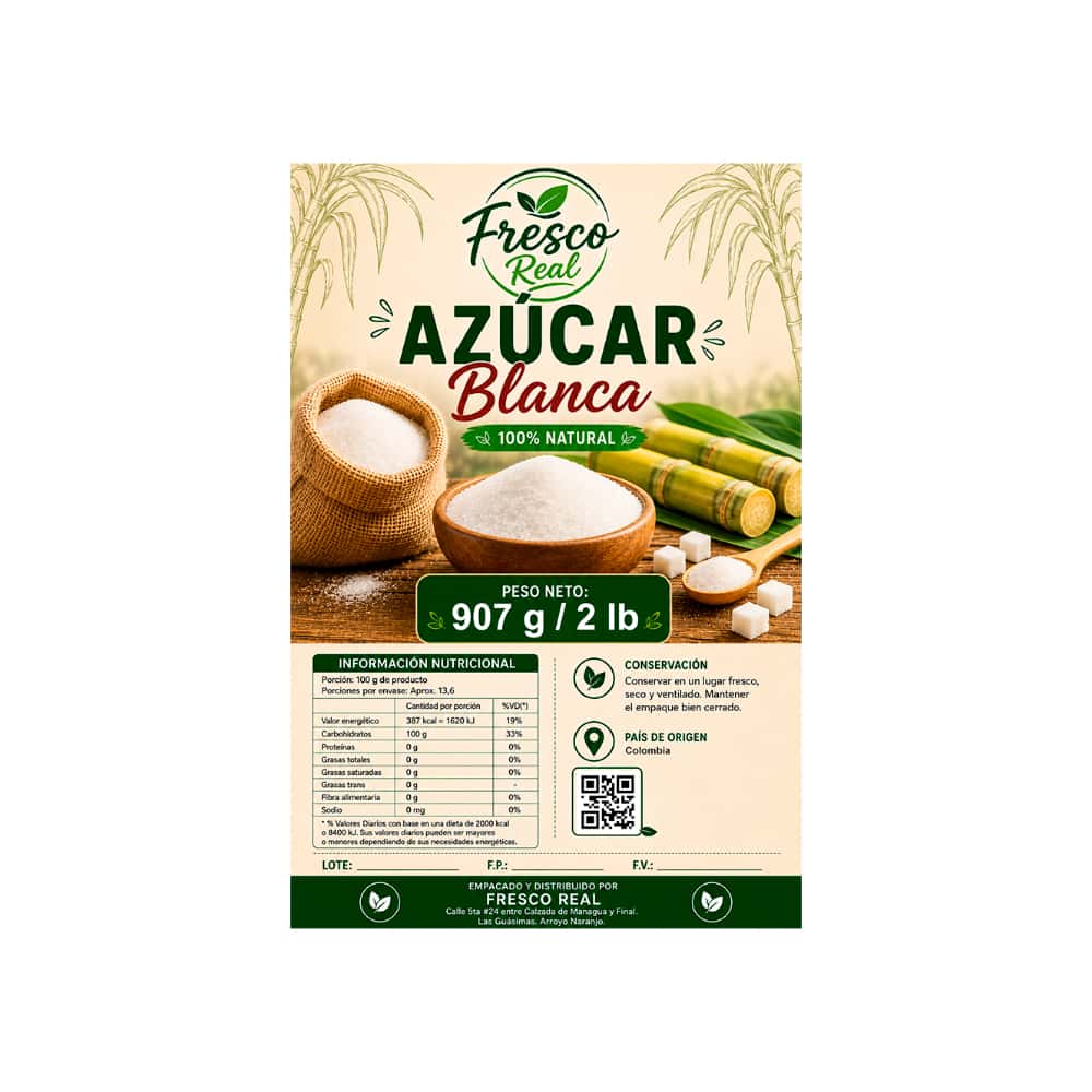 Azúcar blanca Fresco Real (907 g / 2 lb) - Miniatura 2