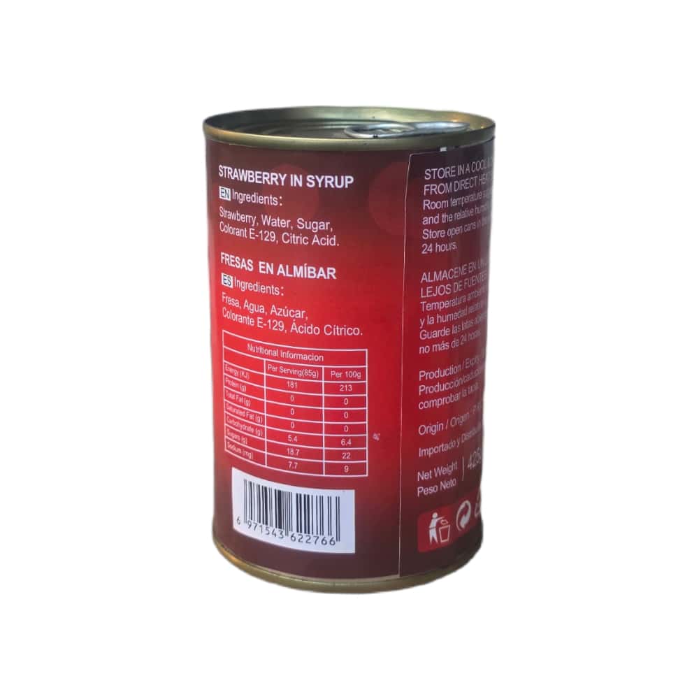 Fresas en almíbar La Sabrosa (425 g / 14.99 oz) - Miniatura 3