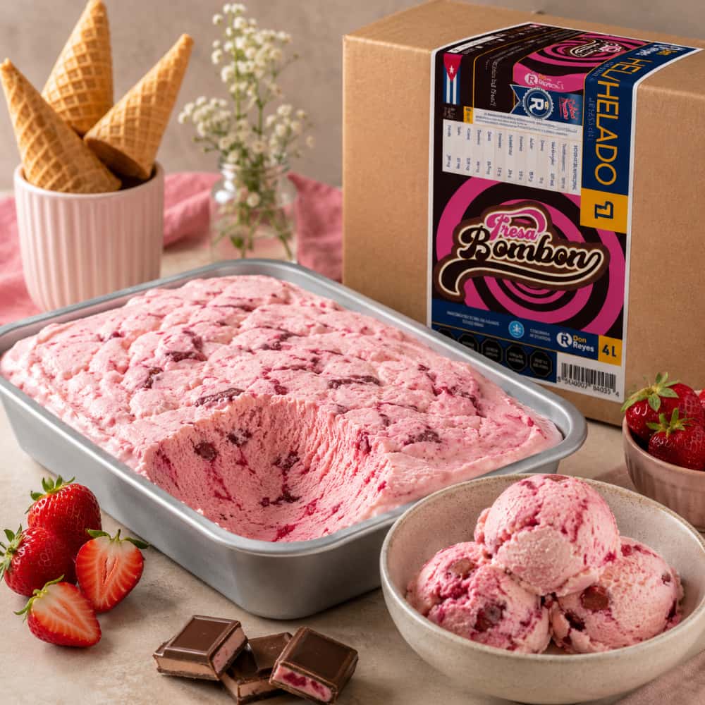 Helado artesanal sabor fresa bombón Don Reyes (4 L) - Miniatura 5