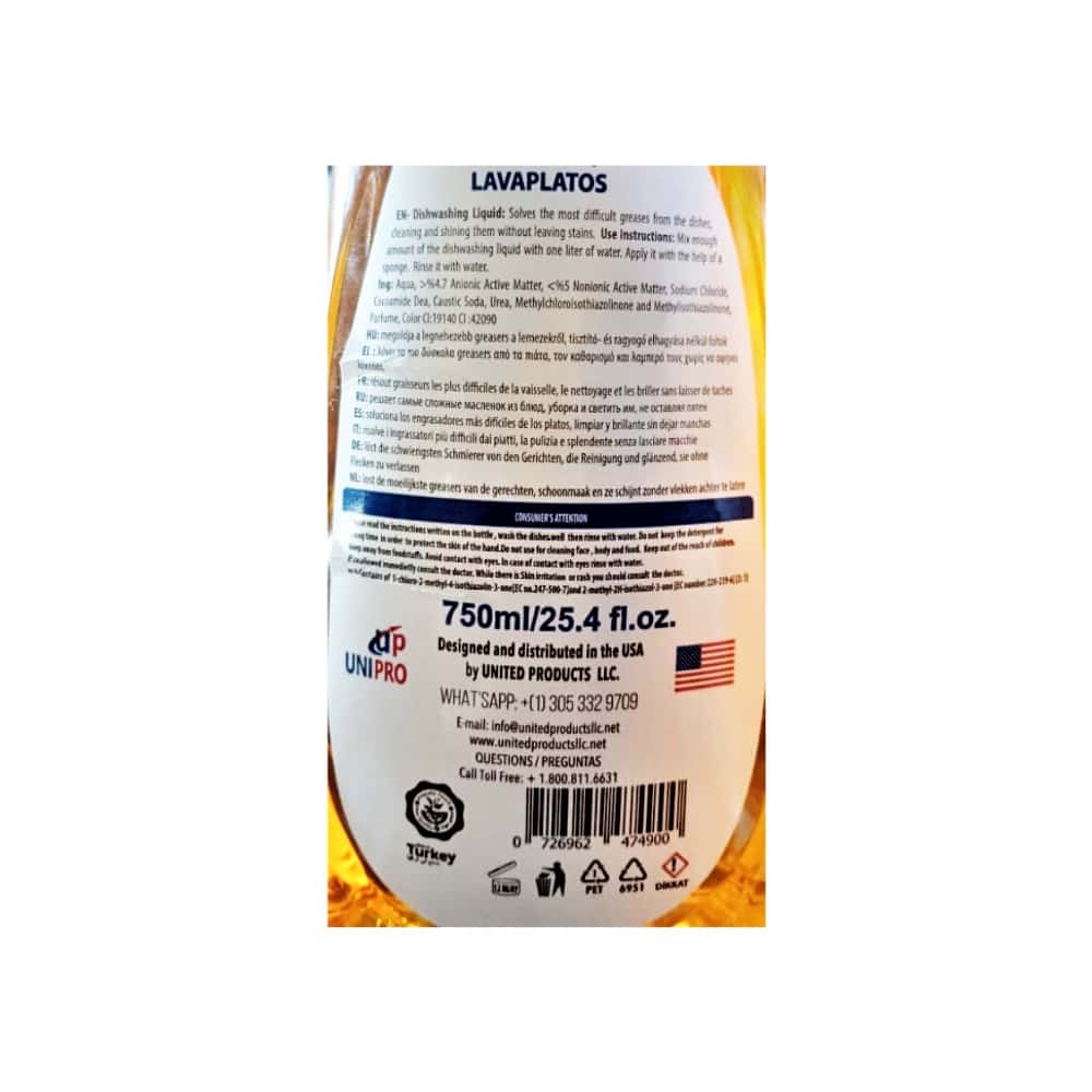 Lavaplatos aroma naranja Cleamax (750 ml / 25.4 oz) - Miniatura 4