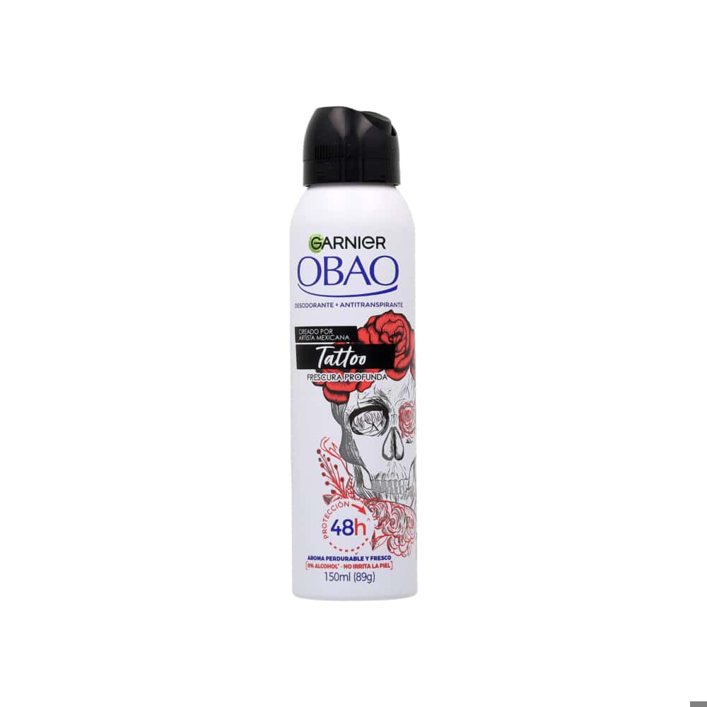 Desodorante spray frescura profunda Tattoo Obao (89 g / 150 ml) - Miniatura 1