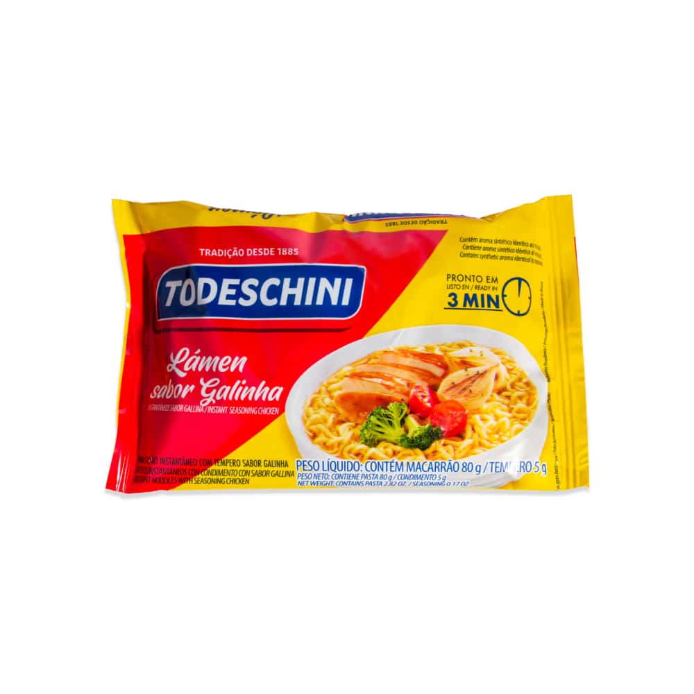 Fideos instantáneos sabor a pollo Todeschini (85 g / 2.99 oz) - Miniatura 1