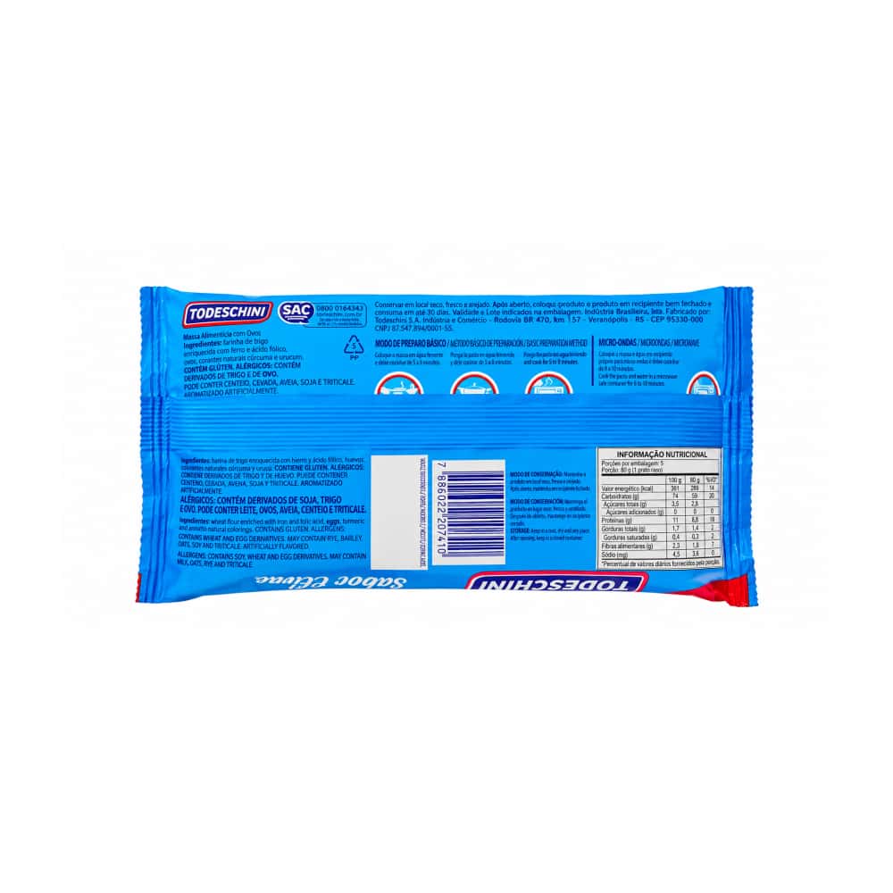 Fideos instantáneos sabor a carne Todeschini (85 g / 2.99 oz) - Miniatura 5
