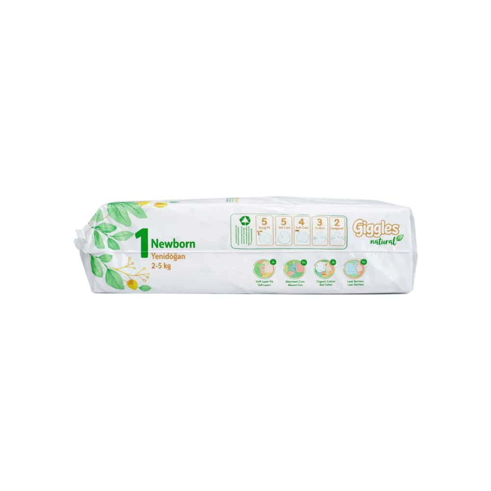 Pañales talla 1 newborn Giggles Natural (40 U) - Miniatura 3