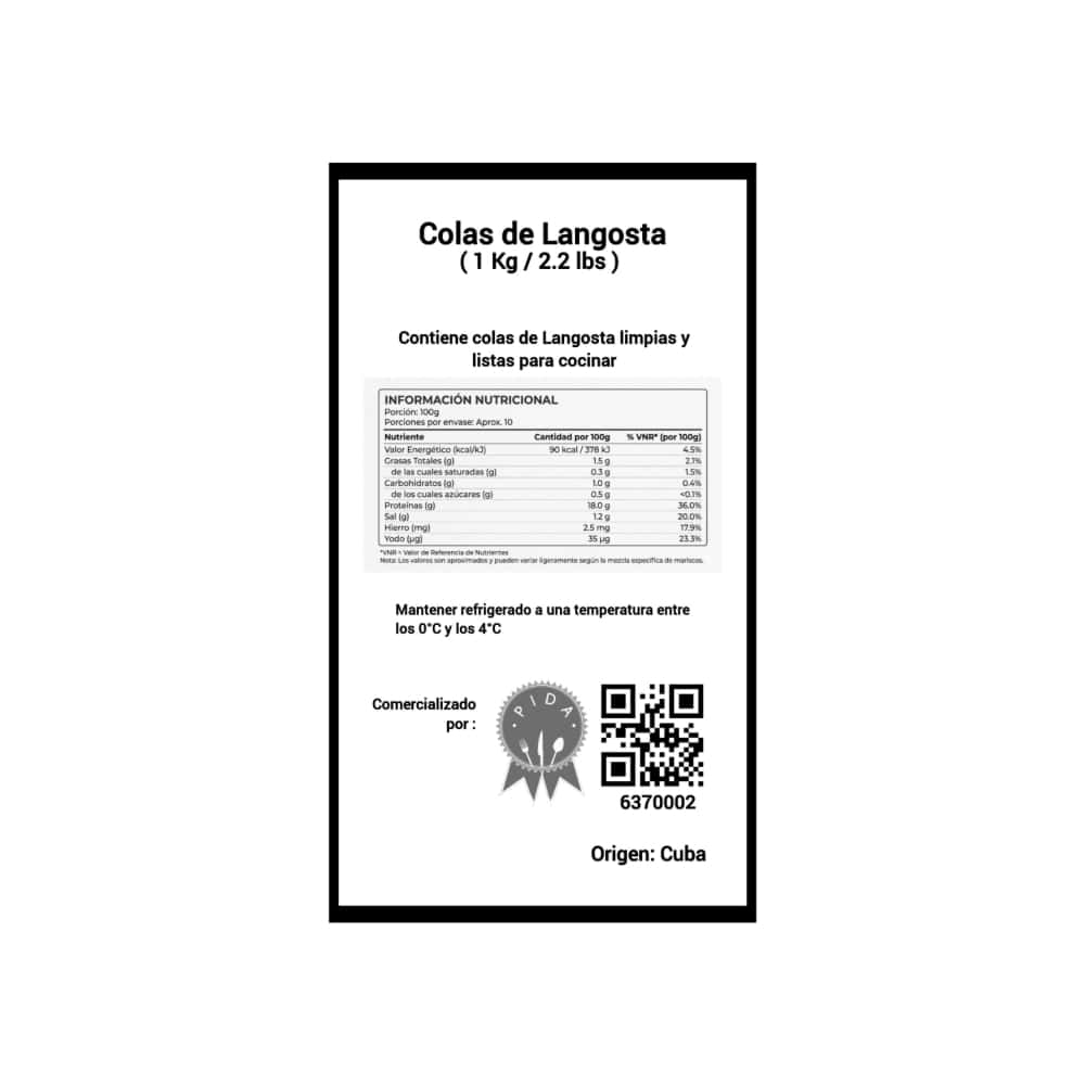 Colas de langosta Pida (1 kg / 2.2 lb) - Miniatura 2