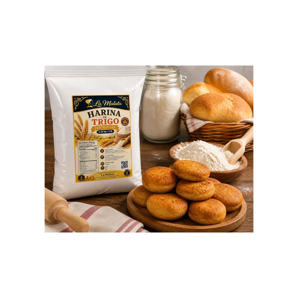 Harina de trigo fortificada La Mulata (2.26 kg / 5 lb) - Miniatura 3