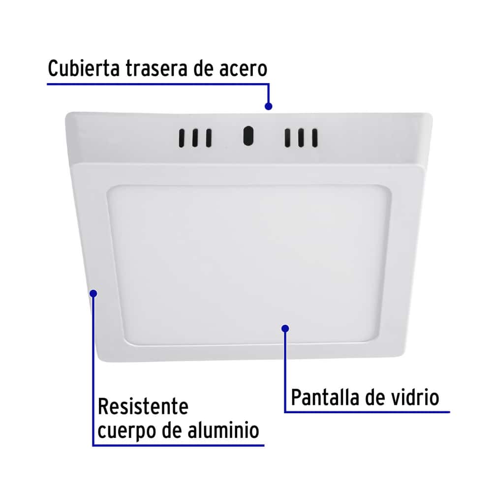 Luminario cuadrado blanco LED 12 W Volteck PLA-211L - Miniatura 5