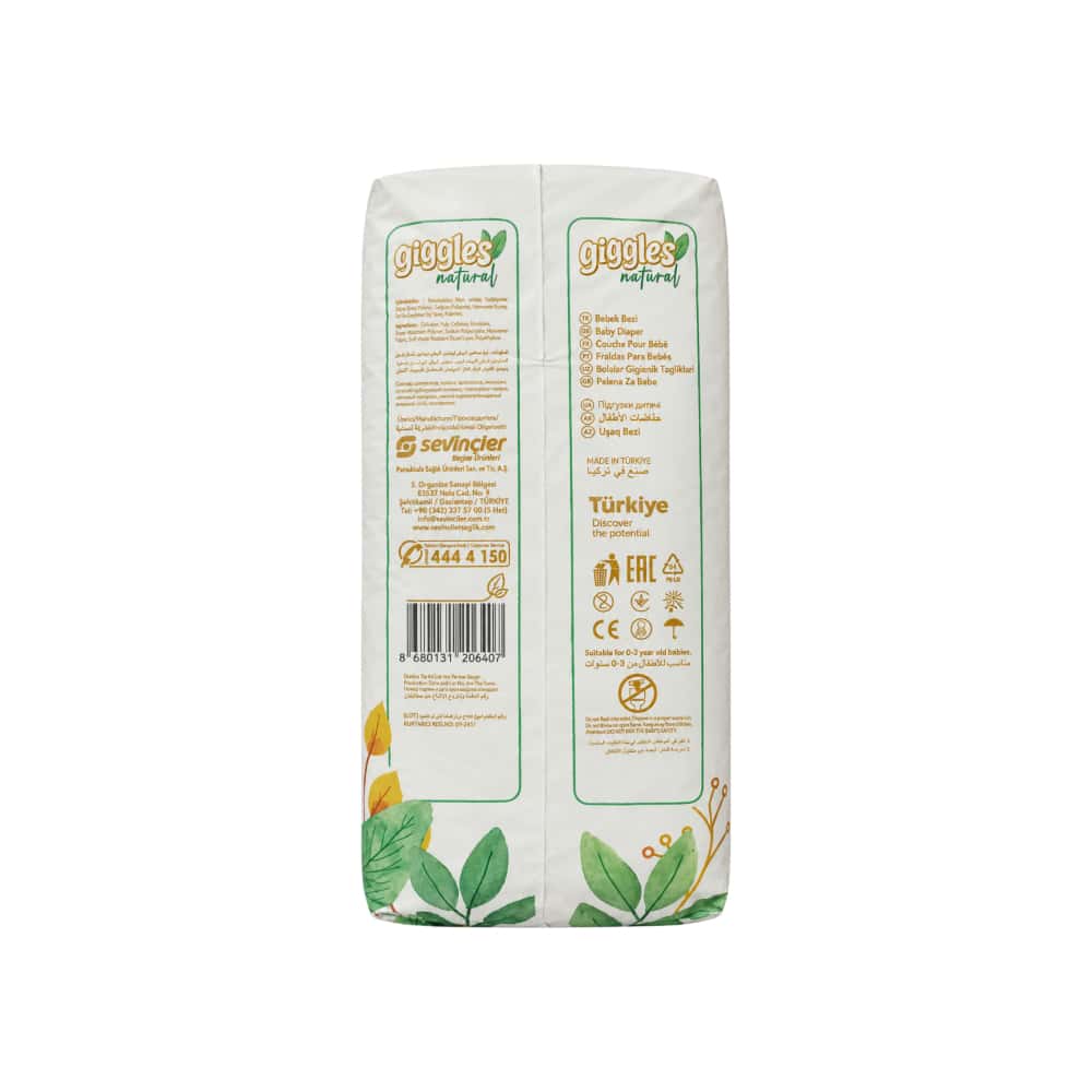 Pañales maxi talla 4 Giggles Natural (30 U) - Miniatura 3