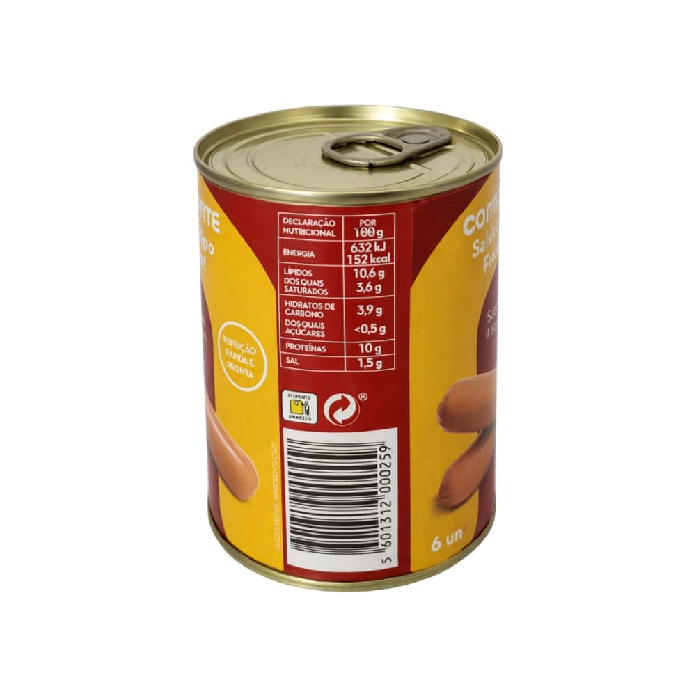 Salchichas Frankfurt en lata, sin gluten, Continente (250 g / 8.8 oz) - Miniatura 3