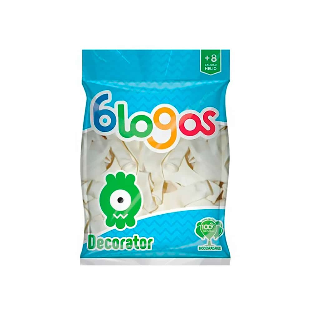 Paquete de globos blanco nieve Blogos Decorator (30 U) - Miniatura 3