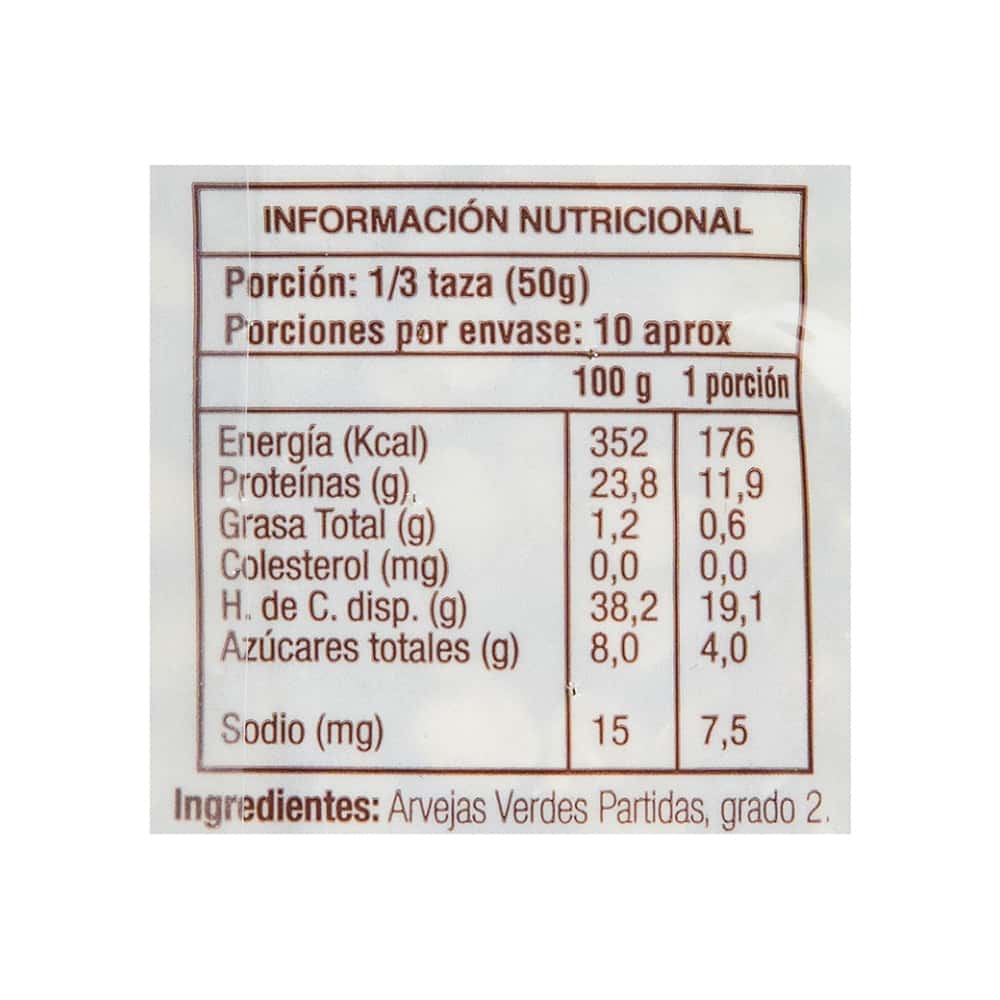 Arvejas verdes partidas - chícharos - Los Granos (500 g / 1.1 lb) - Miniatura 3