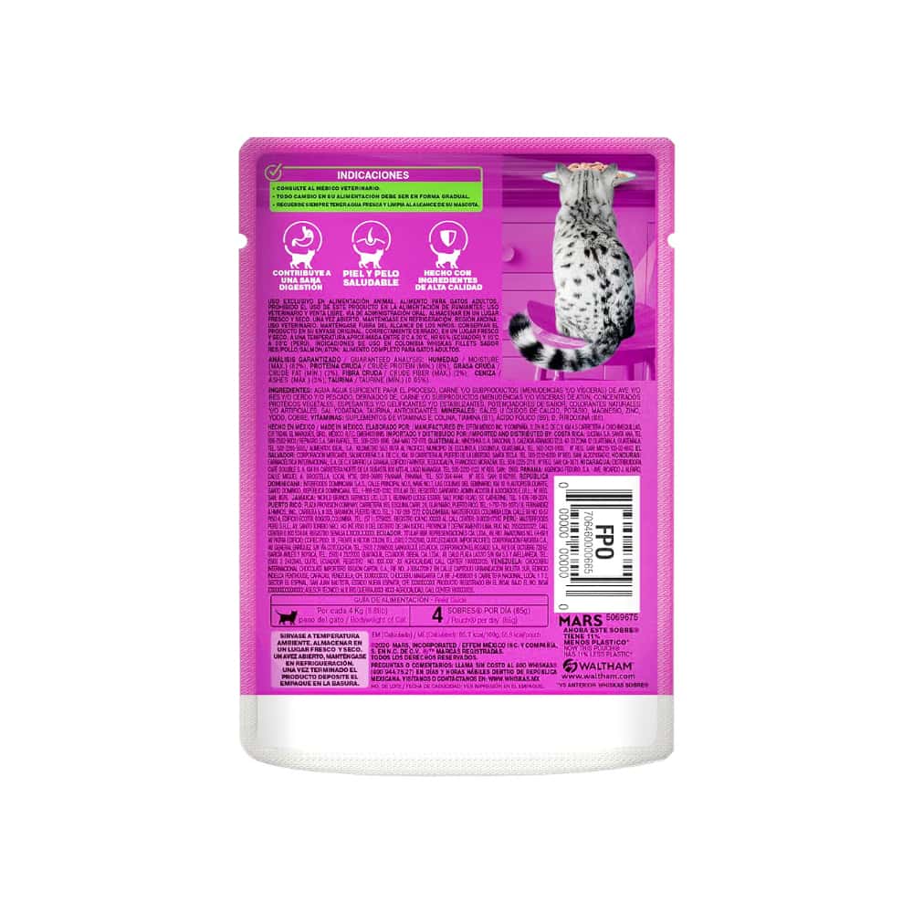 Comida para gatos adulto sabor fillets de atún Whiskas (85 g / 3 oz) - Miniatura 5