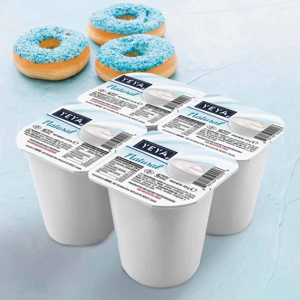 Yogurt pasteurizado natural YEYA (4 x 125 g / 4.41 oz) - Miniatura 4