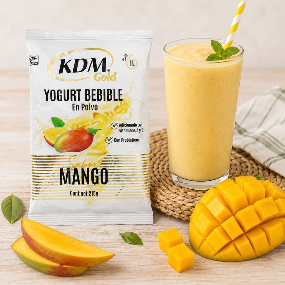 Yogurt bebible en polvo sabor mango KDM Gold (215 g / 7.58 oz) - Miniatura 4