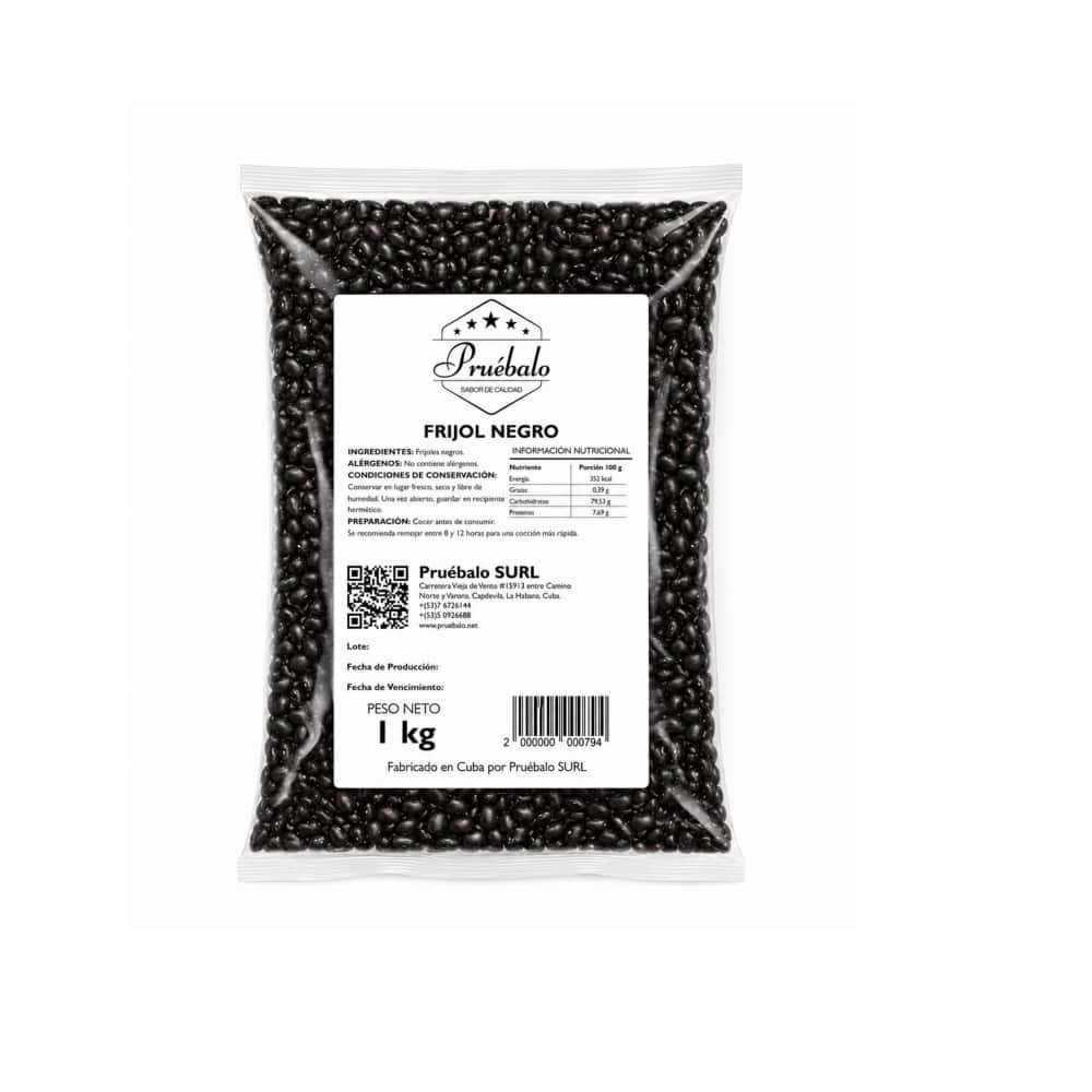 Frijol negro Pruébalo (1 kg / 2.2 lb) - Miniatura 3