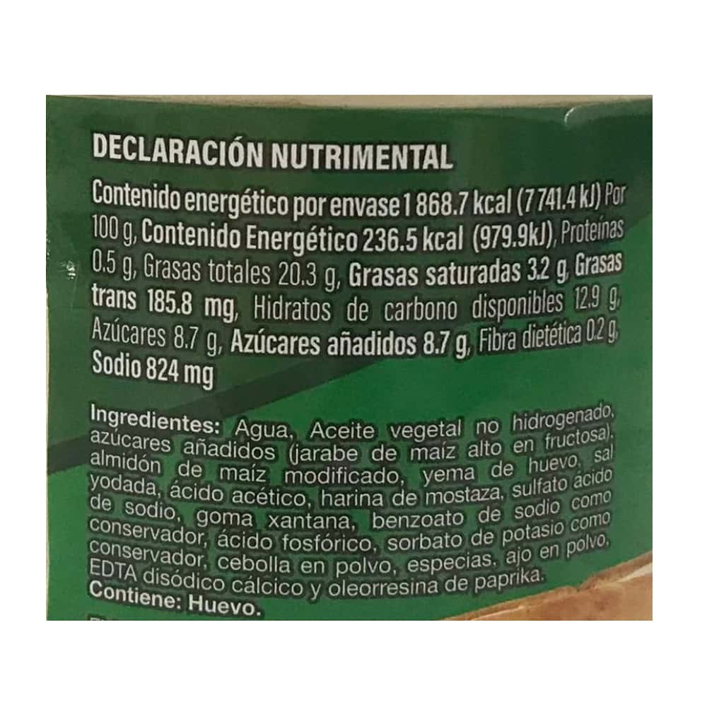 Aderezo de mayonesa Mega Suprema (790 g / 1.74 lb) - Miniatura 3