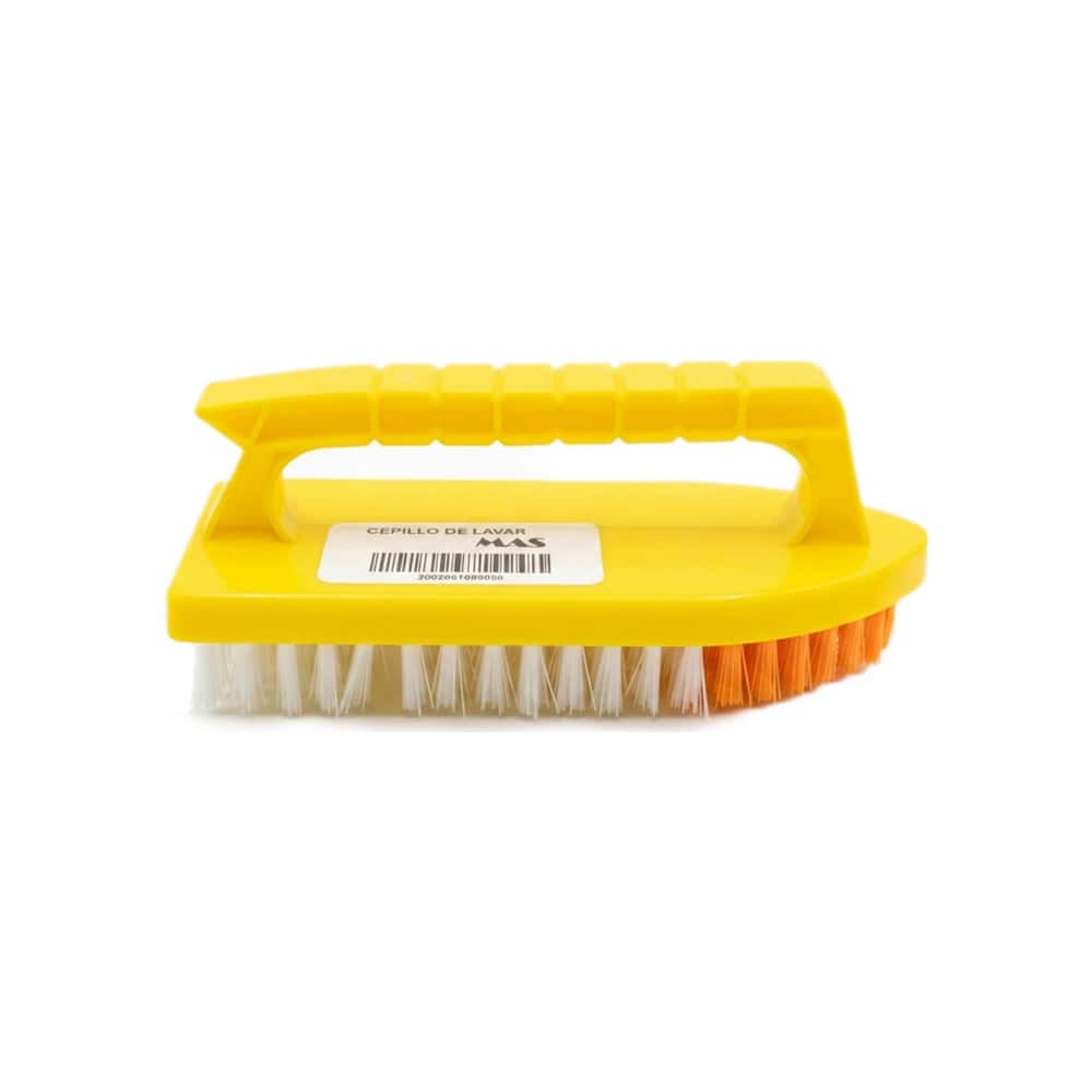 Cepillo de lavar con mango ergonómico amarillo MAS - Miniatura 1
