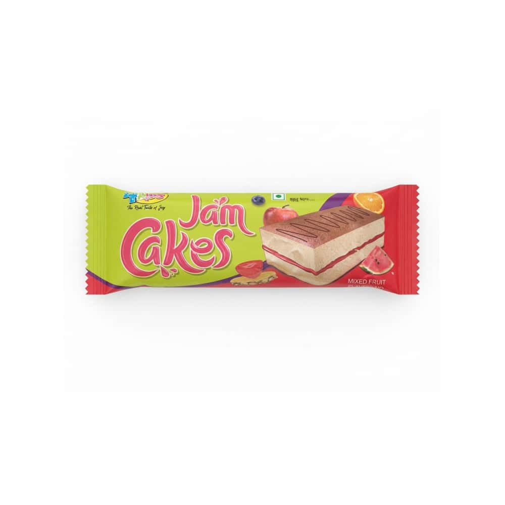 Pastelito de vainilla relleno con crema de frutas varias Jam Cakes 4Kids (25 g) - Miniatura 1
