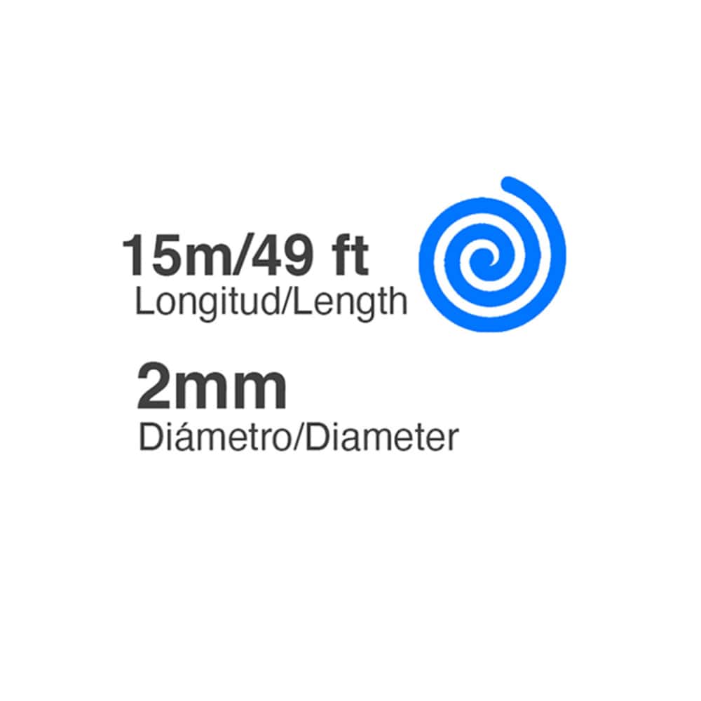 Línea de nylon redonda para desmalezadora de 2 mm x 15 m. Desbrozadora o cortadora de grama Covo - Miniatura 2