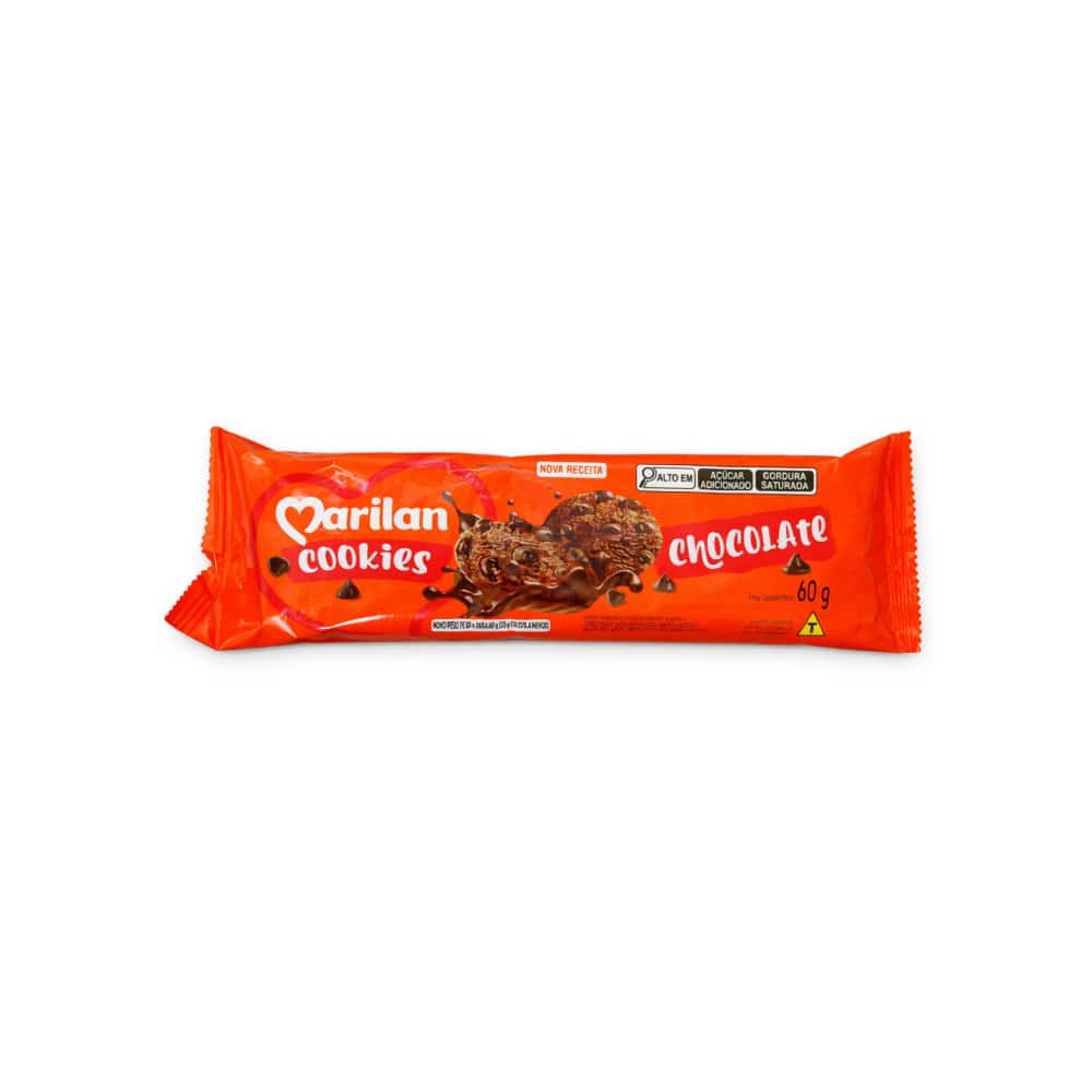Galletas dulces sabor a chocolate con gotas de chocolate Marilan (60 g / 2.11 oz) - Miniatura 1