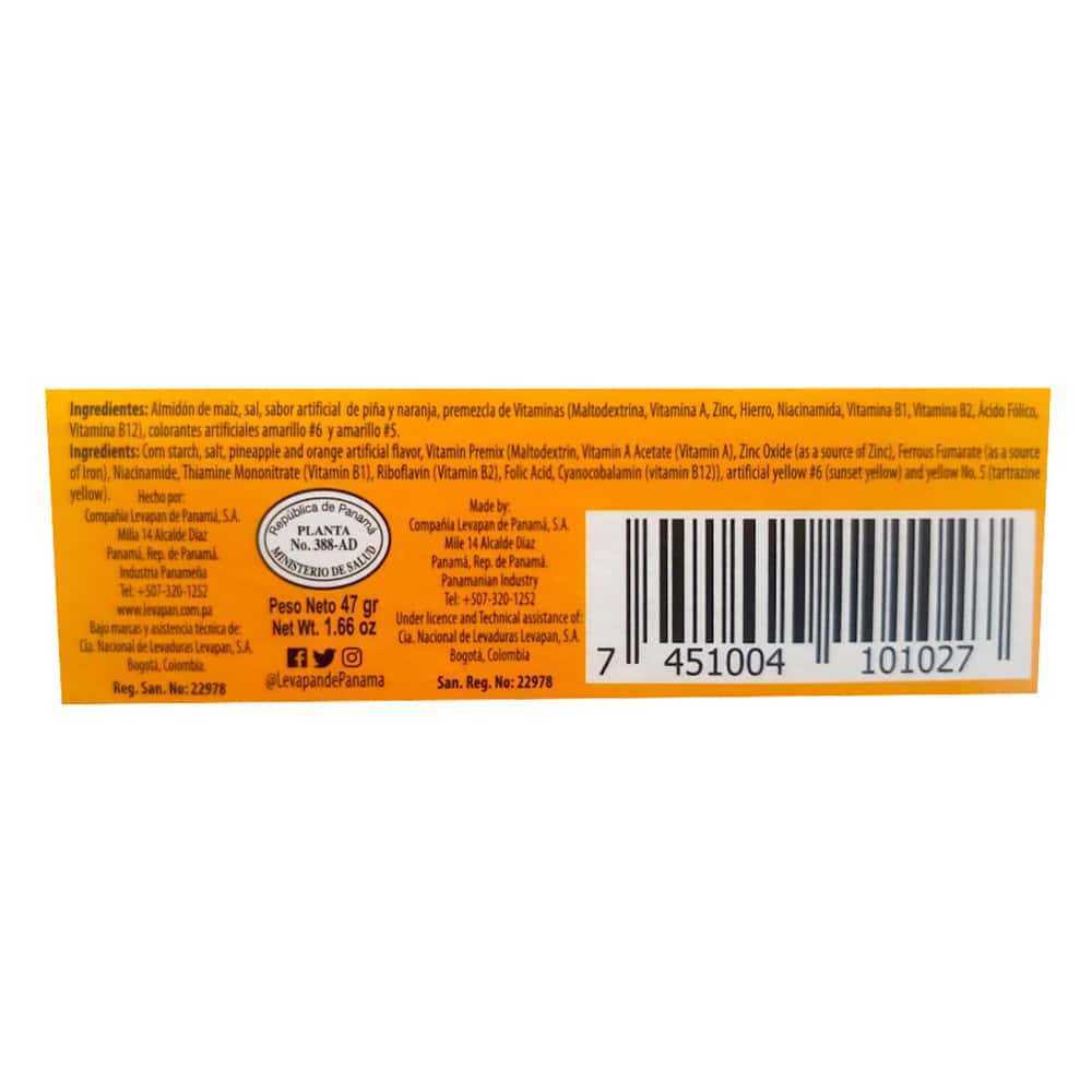 Crema de maicena de naranja piña Levapan (47 g / 1.66 oz) - Miniatura 5