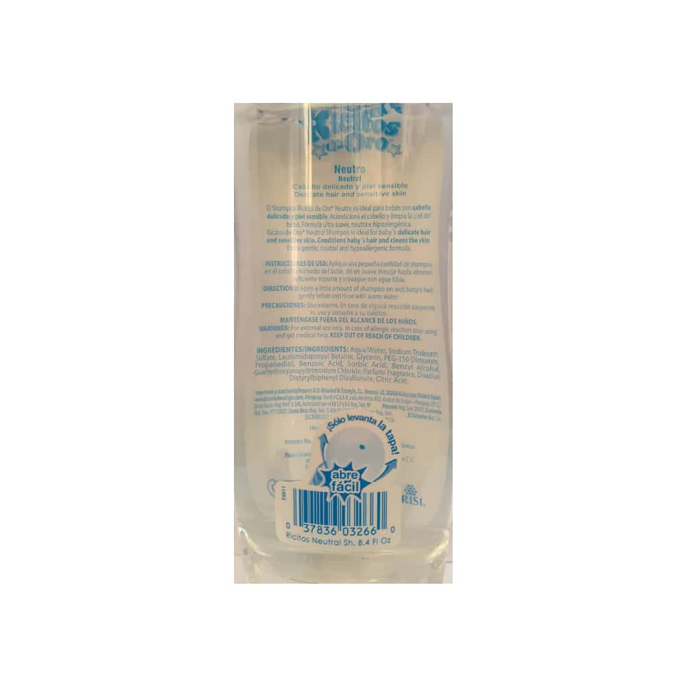 Champú neutro para bebé Ricitos de Oro (250 ml / 8.4 fl.oz) - Miniatura 3