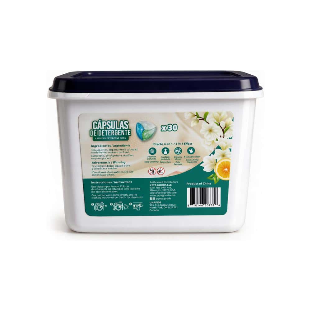 Cápsulas de detergente para lavar aroma jazmín y cítricos YEYA (300 g / 11 oz) - Miniatura 4