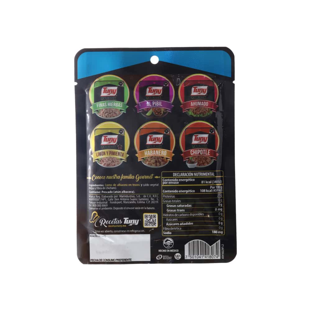 Atún blanco albacora en trozos en agua gourmet Tuny (75 g / 2.64 oz) - Miniatura 4