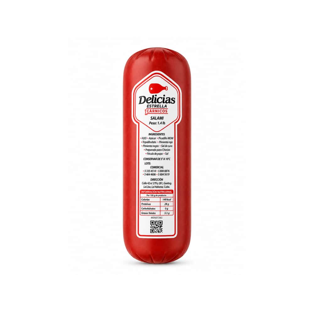 Salami Delicias Estrella (636 g / 1.4 lb) - Miniatura 1