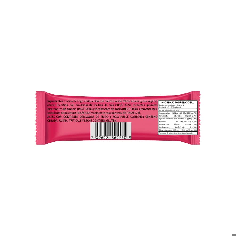 Galletas sabor vainilla rellenas con crema sabor a fresa Show Gol (3 x 76 g / 2.68 oz) - Miniatura 2