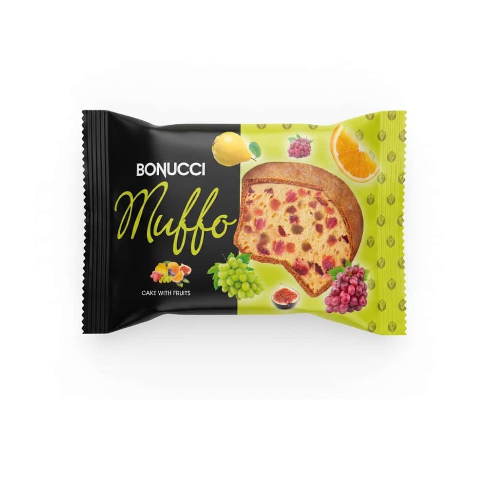 Pastelito de vainilla relleno de frutas Muffo Bonucci (40 g 1.41 oz) - Miniatura 1
