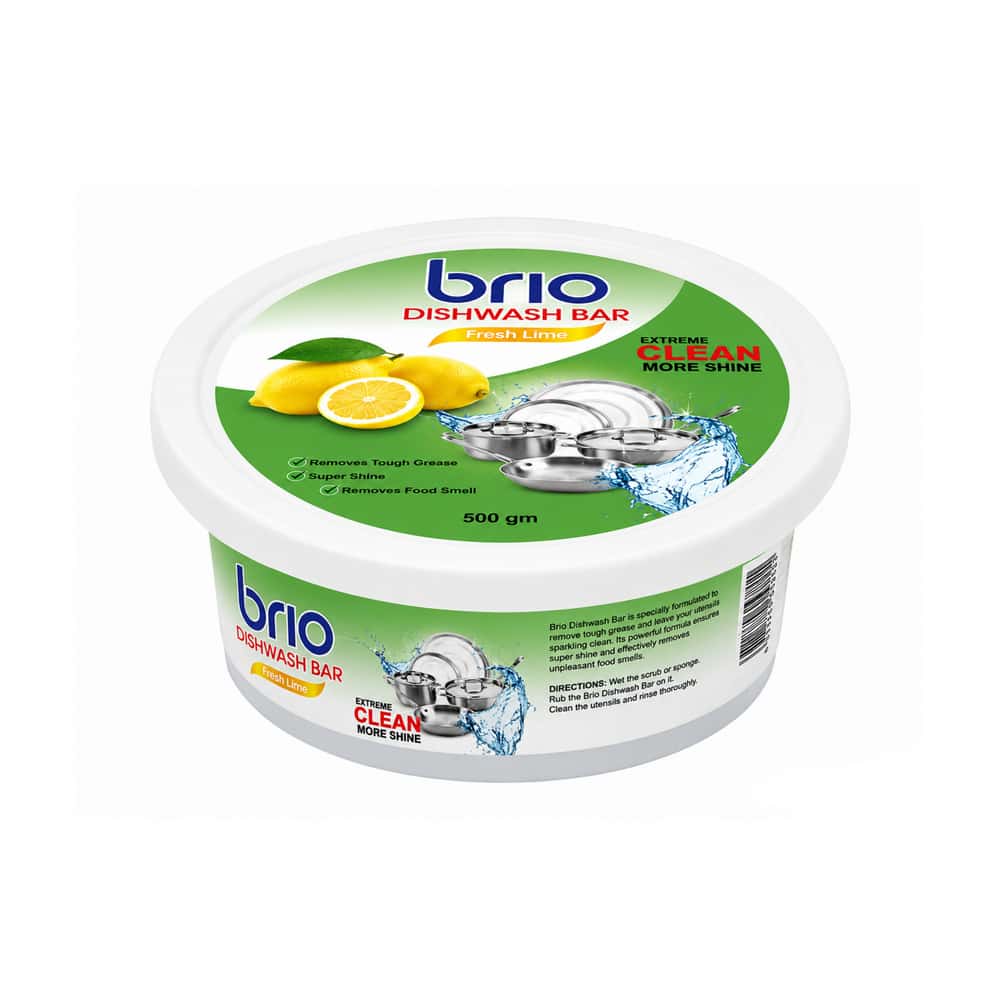 Pasta lavavajillas con aroma a limón Brio (500 g / 1.10 lb) - Miniatura 2