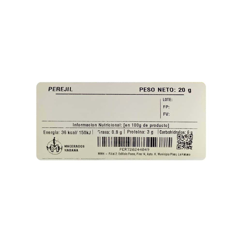 Perejil en hojas Macerados Habana (20 g) - Miniatura 2