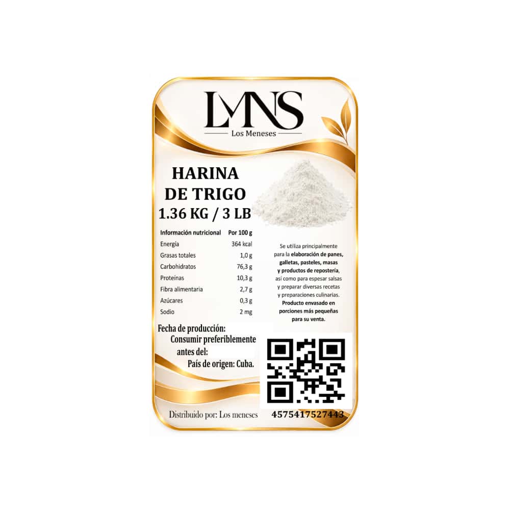 Harina de trigo Los Meneses (1.36 kg / 3 lb) - Miniatura 2