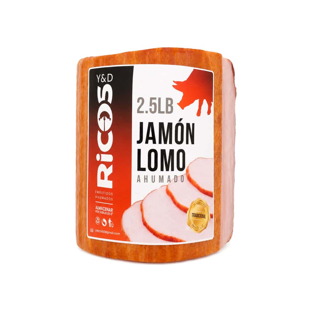 Jamón de lomo ahumado Tradicional Y&D Ricos (1.13 kg / 2.5 lb) - Miniatura 2