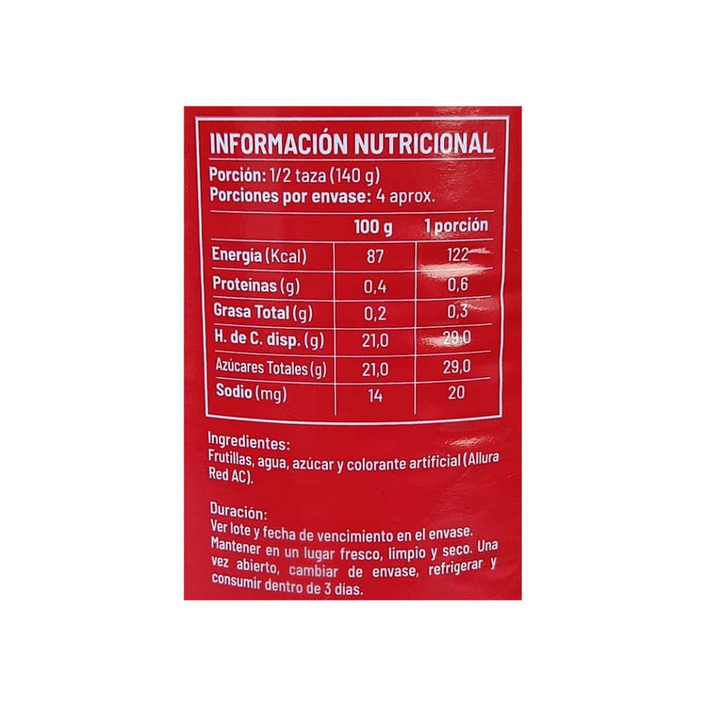 Frutillas enteras en almíbar Aconcagua (570 g / 1.25 lb) - Miniatura 2