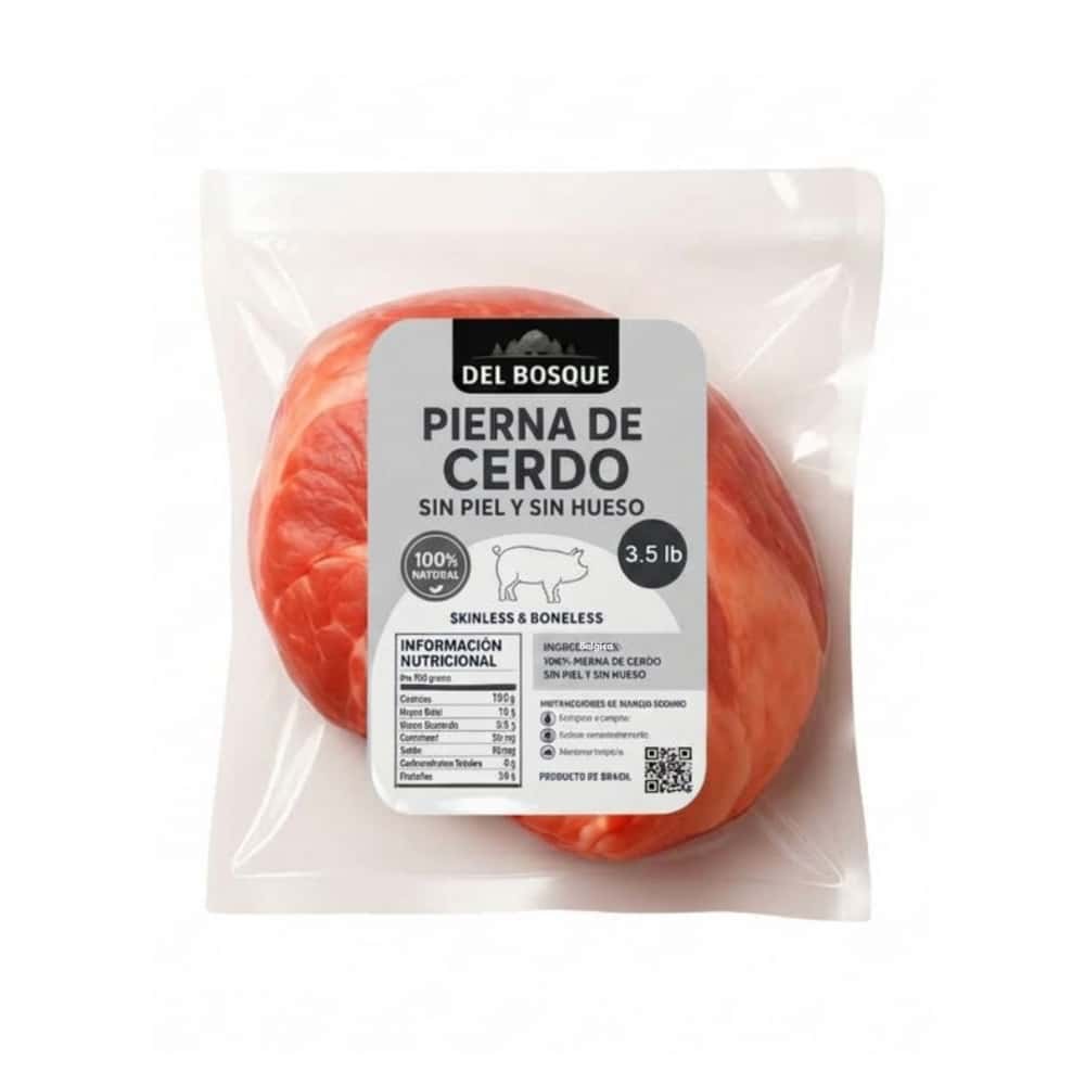 Pierna de cerdo sin piel y sin hueso Del Bosque (1.59 kg / 3.5 lb) - Miniatura 6