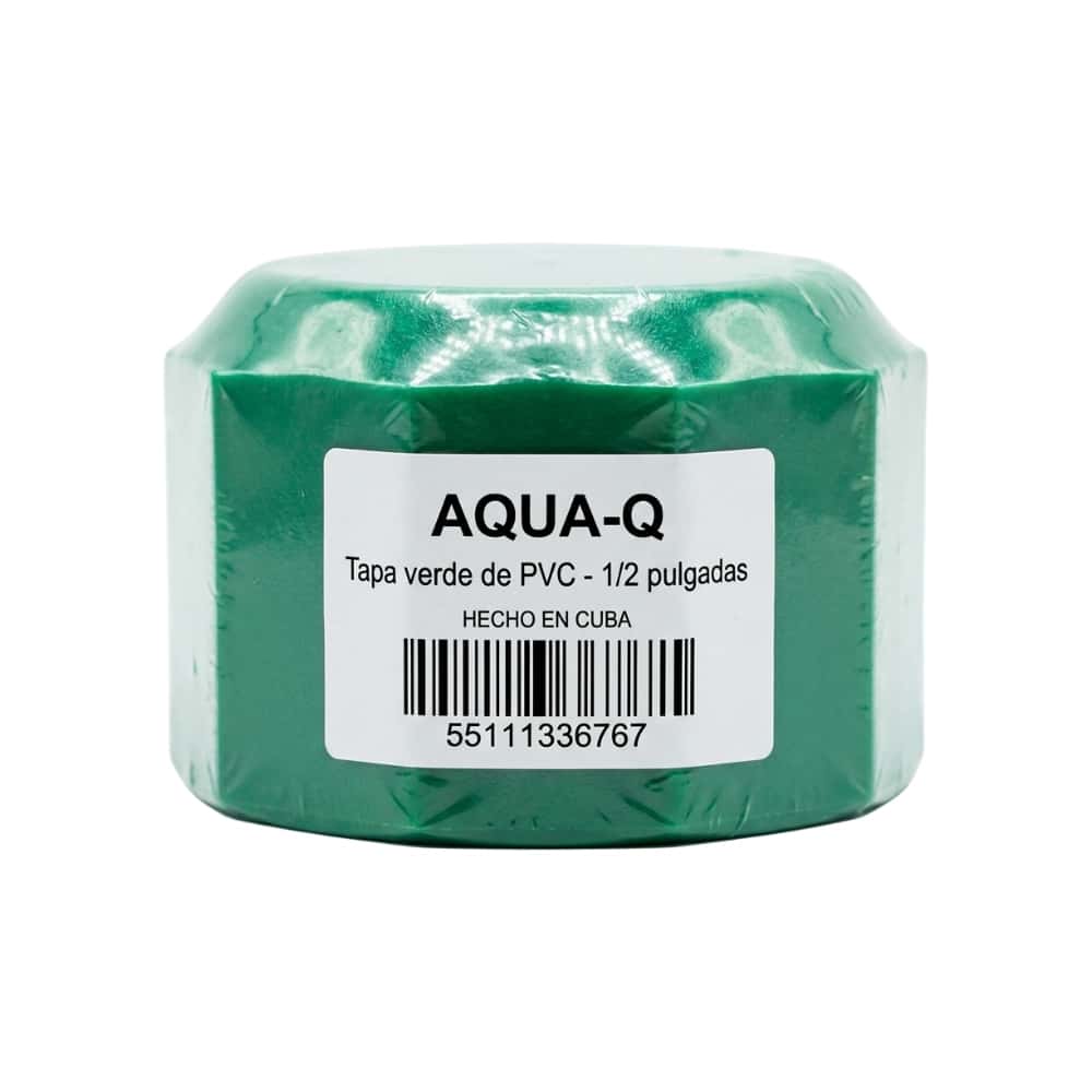 Tapa verde de PVC - 1/2 pulgada - Aqua-Q - Miniatura 2